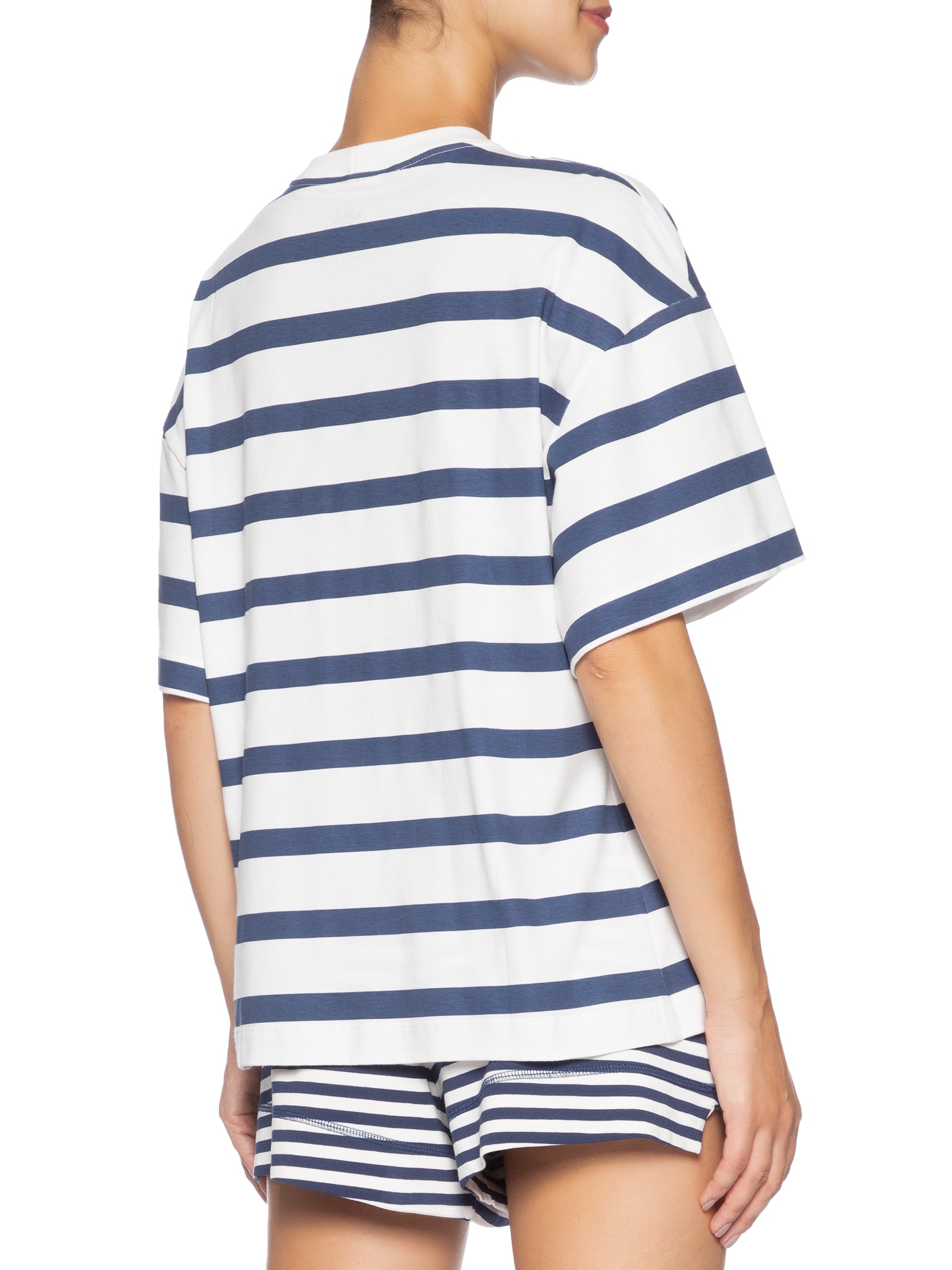 Camiseta Feminina Listra Bordado Natureza Salgada Branco Dress To