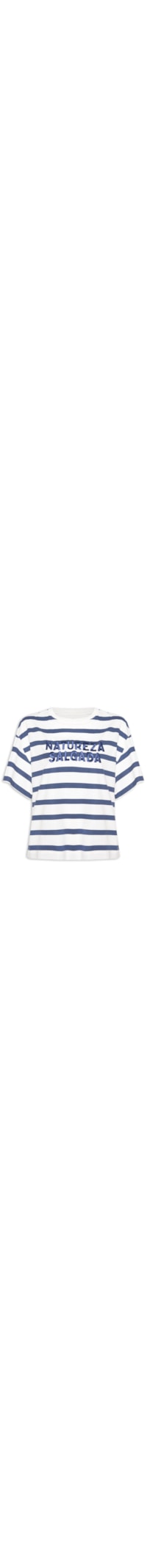 Camiseta Feminina Listra Bordado Natureza Salgada – Branco