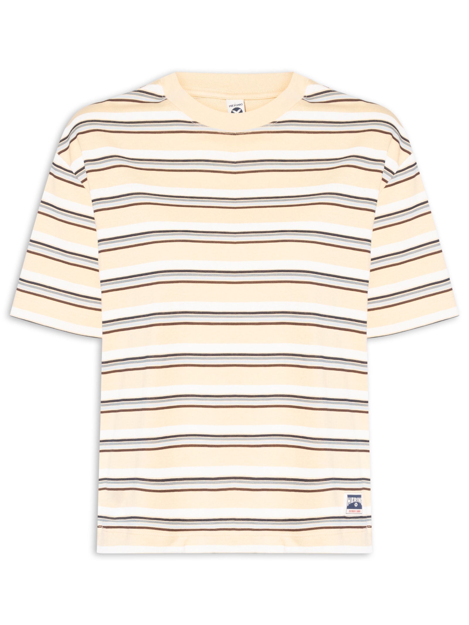 Camiseta Feminina Listrada Amarelo Hering