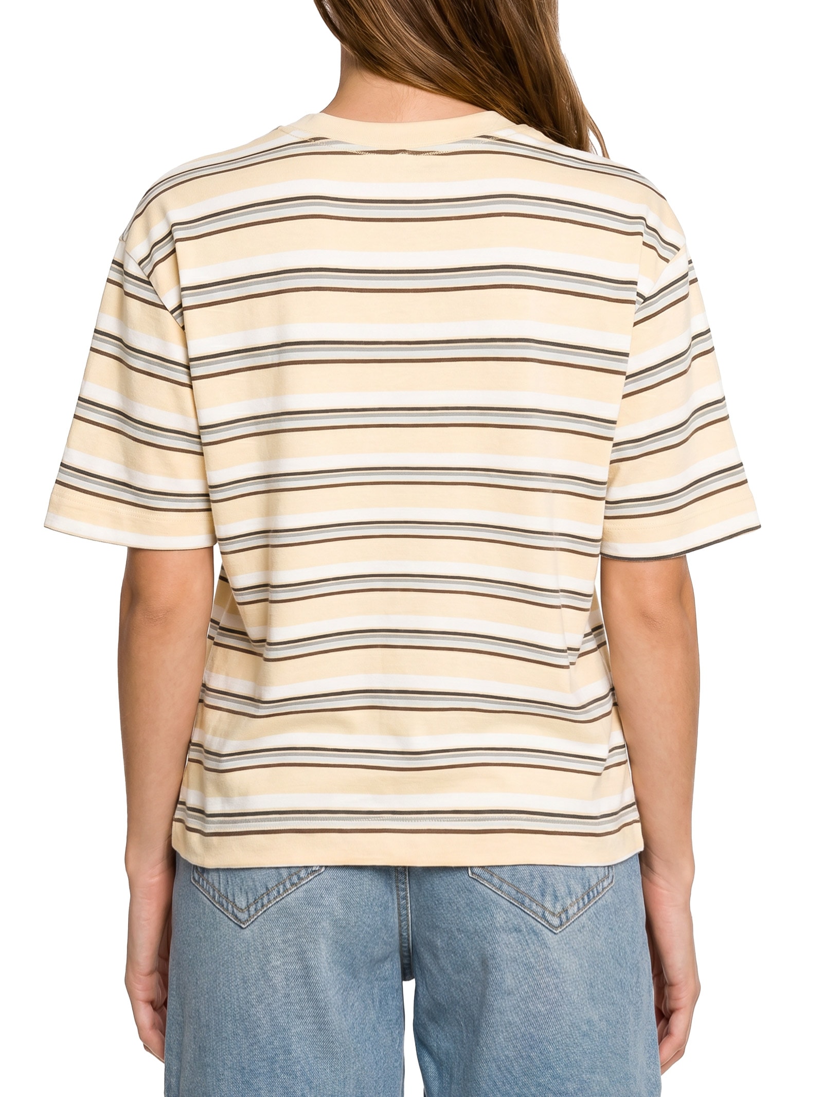 Camiseta Feminina Listrada Amarelo Hering