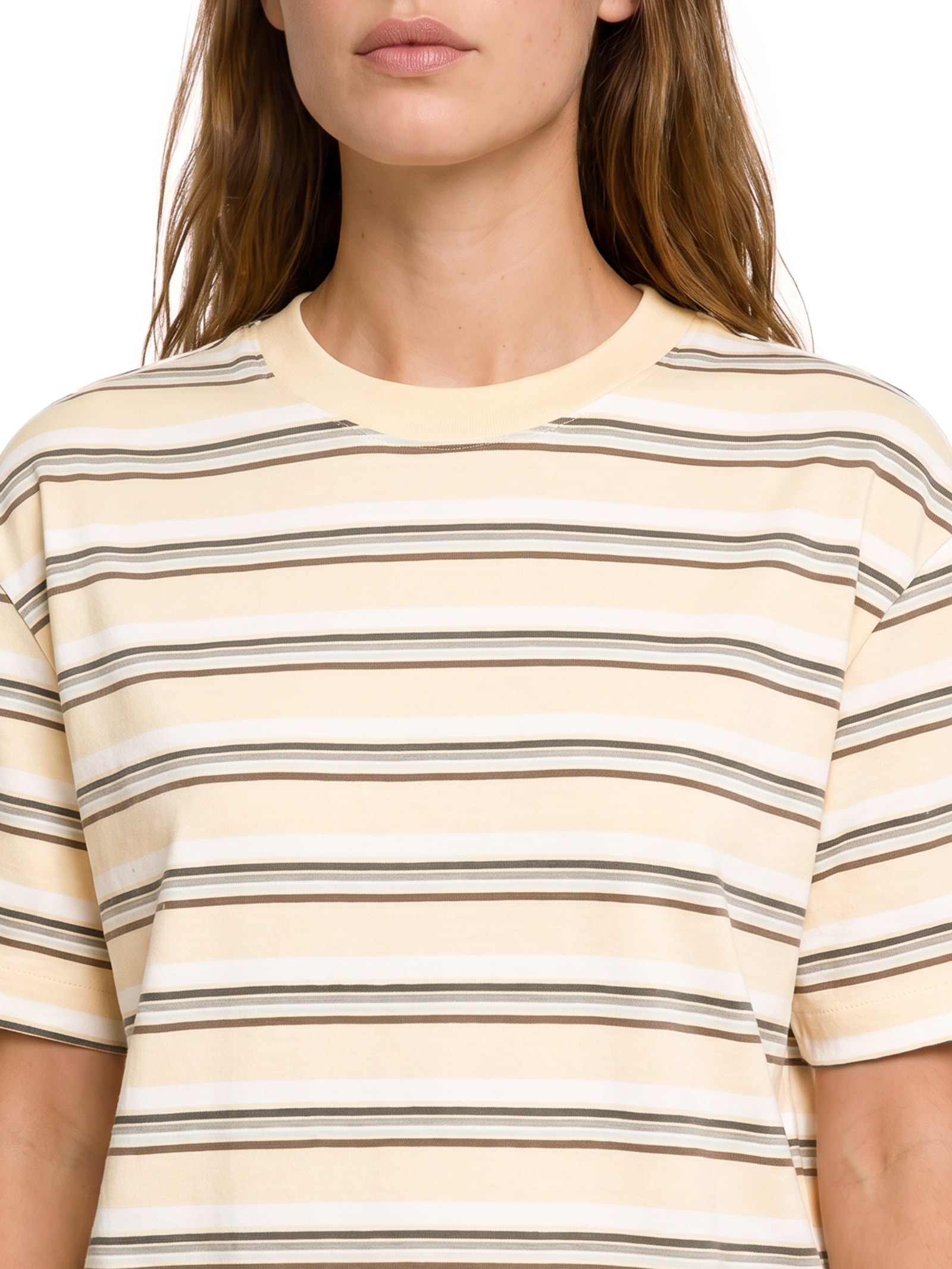 Camiseta Feminina Listrada Amarelo Hering