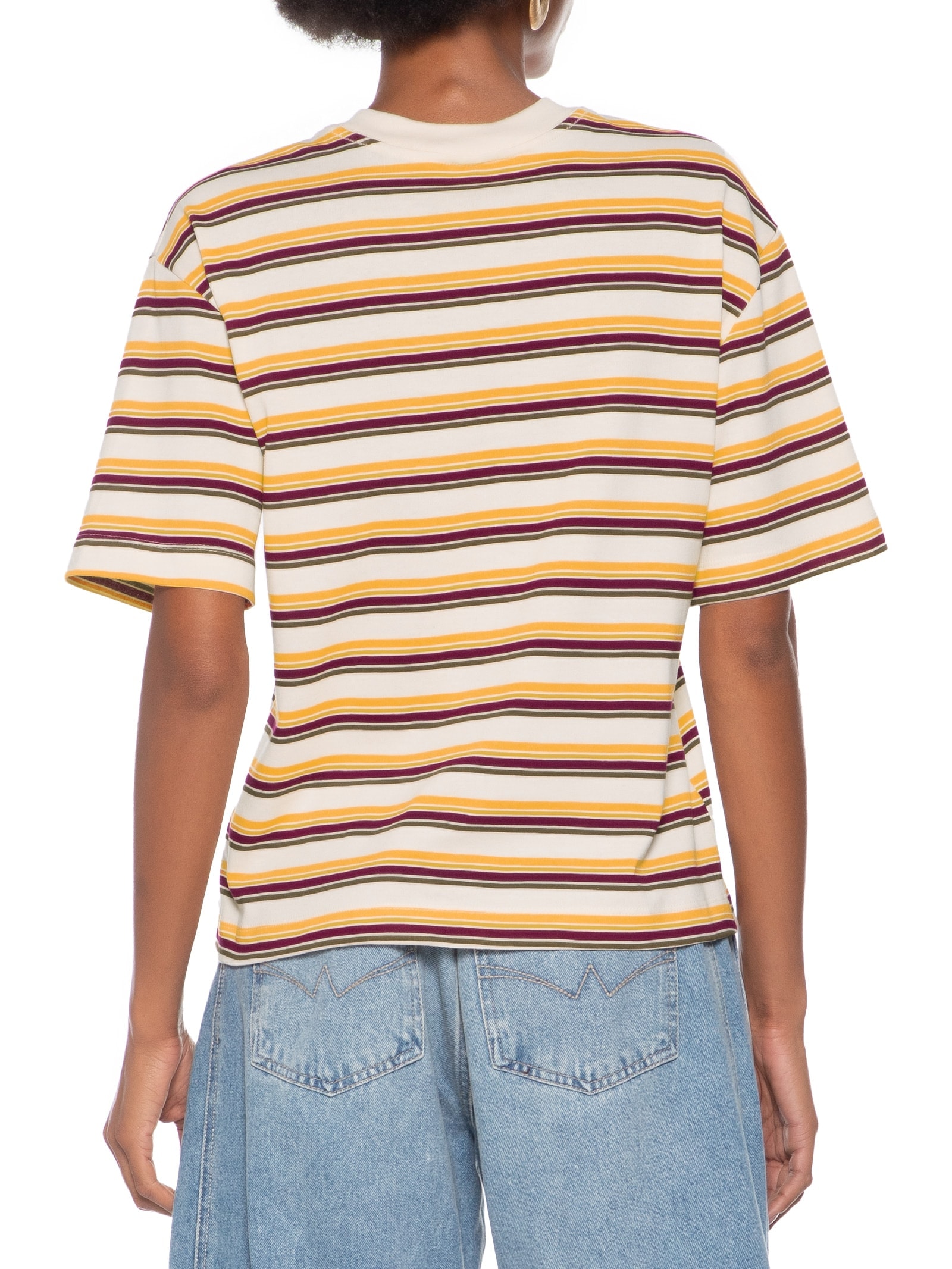 Camiseta Feminina Listrada Bege Hering