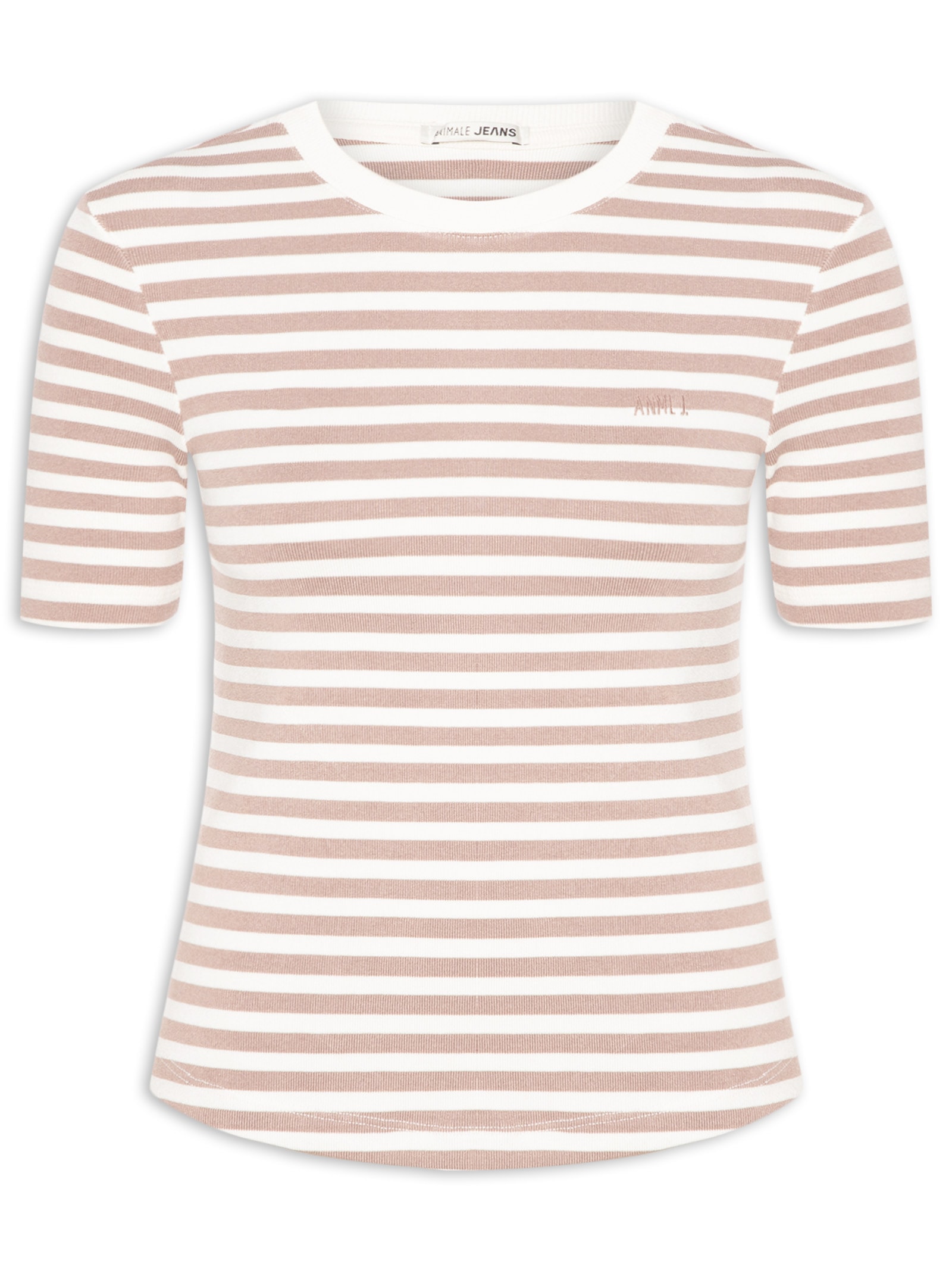 Camiseta Feminina Listrada Cinza Animale Jeans