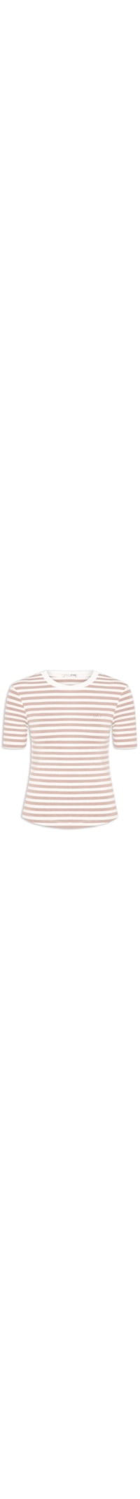 Camiseta Feminina Listrada - Cinza