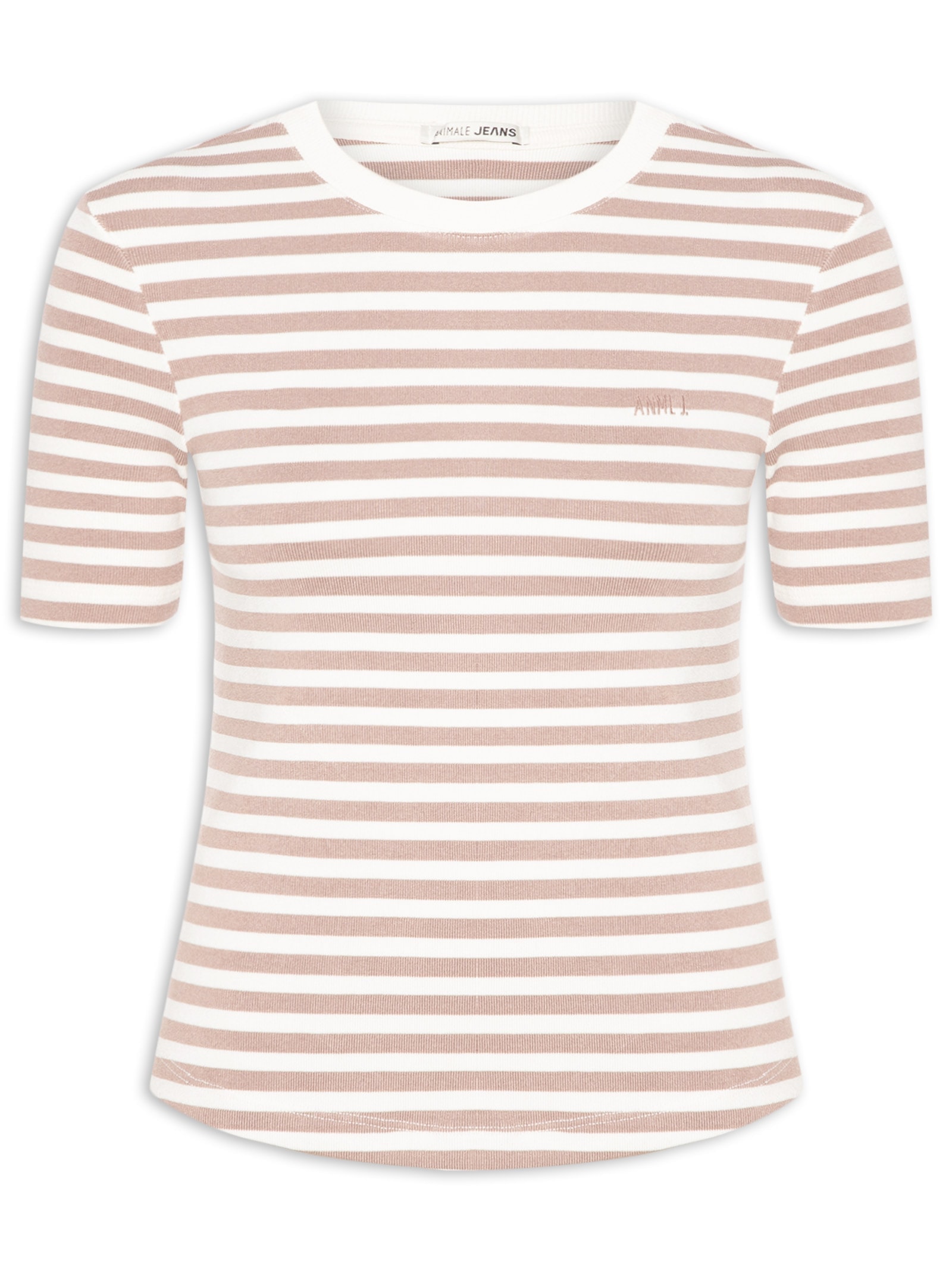 Camiseta Feminina Listrada Cinza Animale Jeans