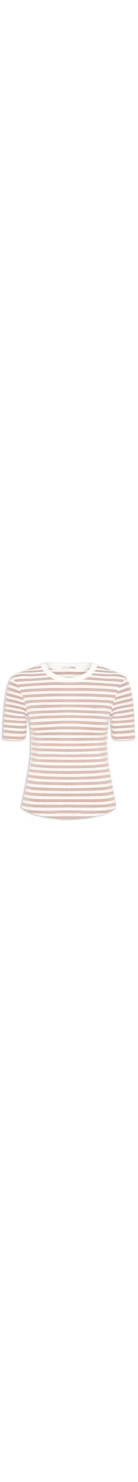 Camiseta Feminina Listrada - Cinza