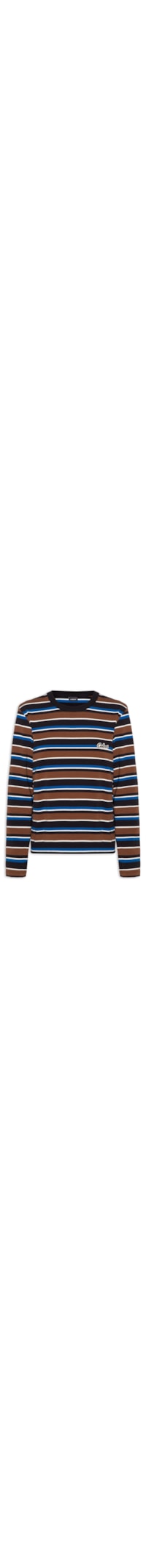 Camiseta Feminina Listrada - Marrom