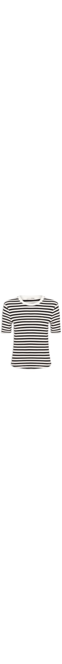 Camiseta Feminina Listrada - Preto
