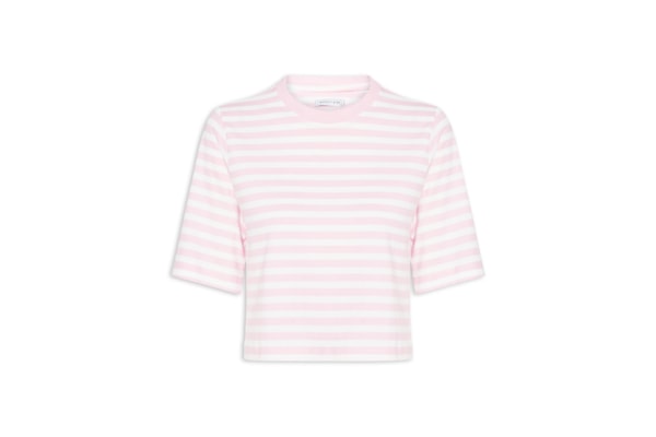 Camiseta Feminina Listrada - Rosa
