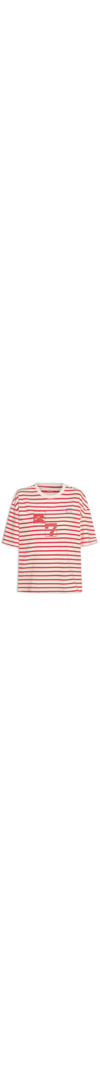 Camiseta Feminina Listras Memórias - Vermelho