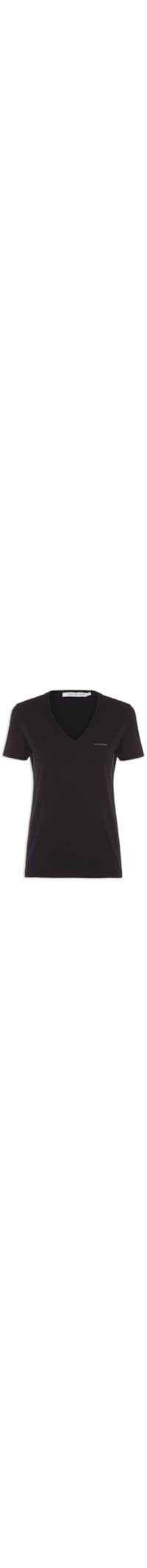 Camiseta Feminina Logo Básico Peito - Preto