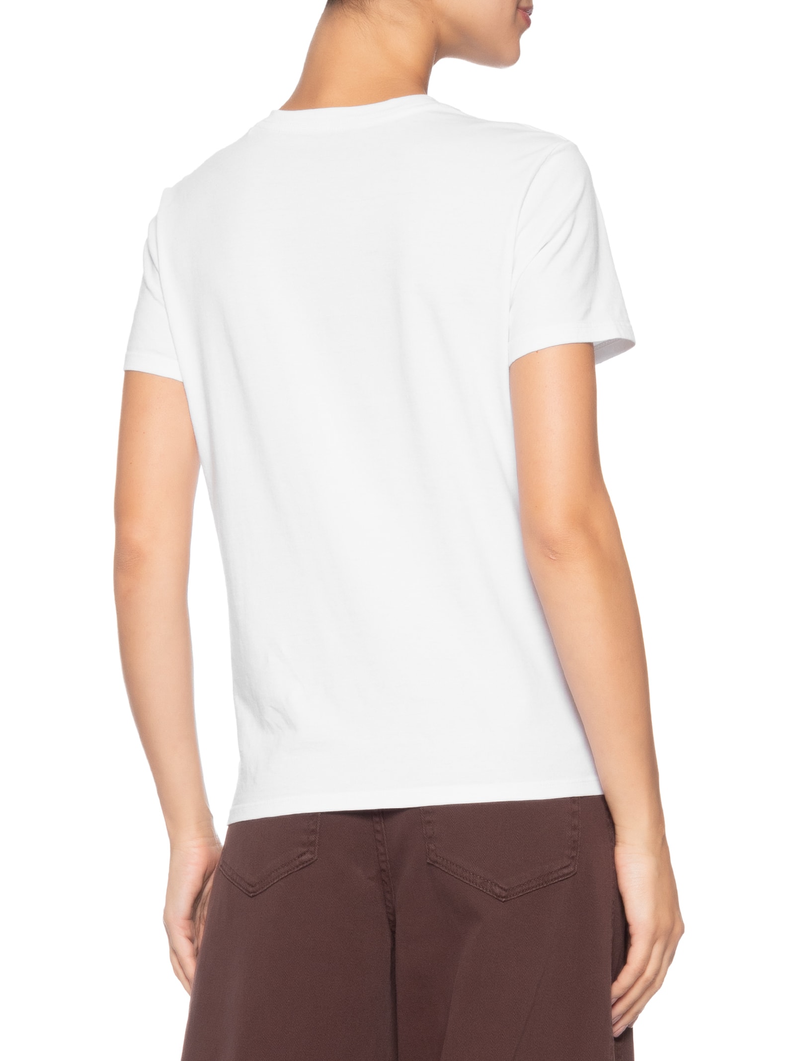 Camiseta Feminina Logo Básico Peito – Branco Calvin Klein Jeans