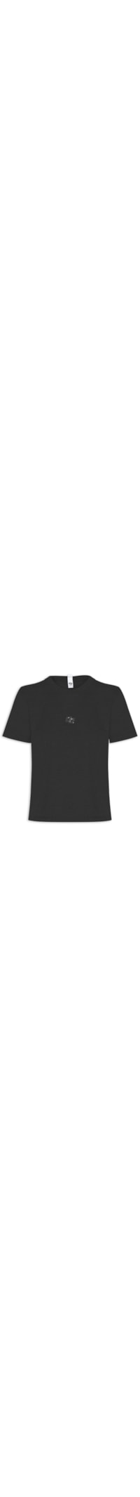 Camiseta Feminina Logo Metálico - Preto