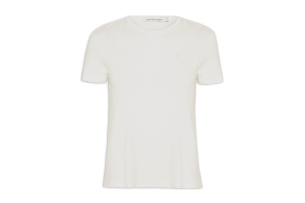 Camiseta Feminina Logo Viscose - Off White