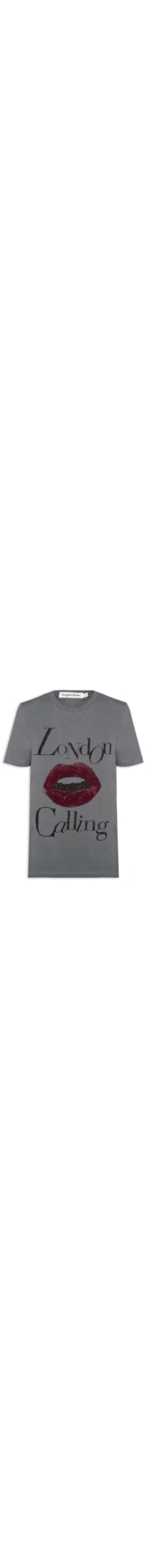 Camiseta Feminina London Calling - Cinza