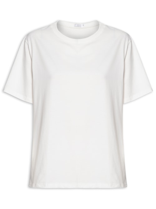 Camiseta Feminina Longa Viv – Off White