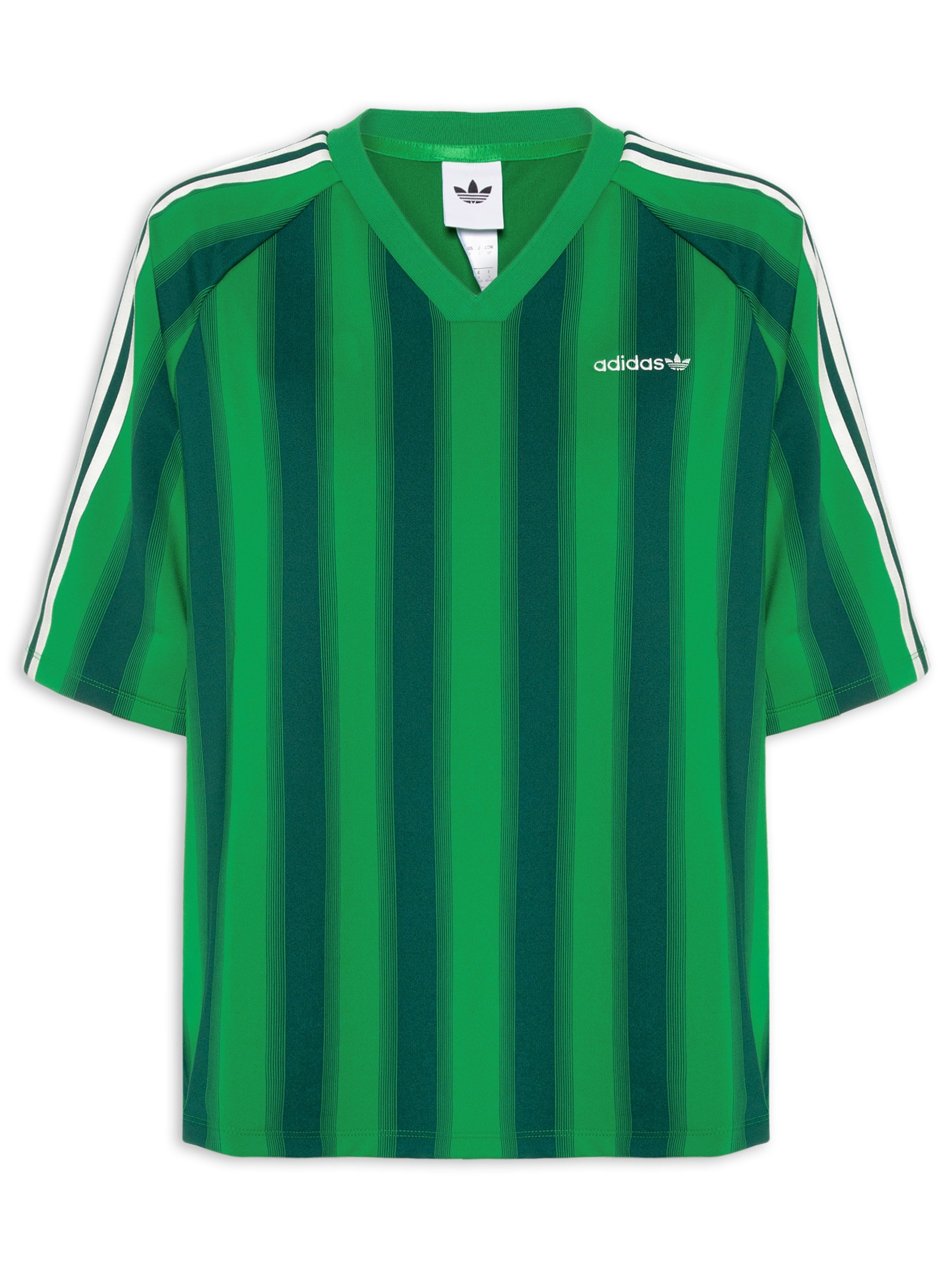 Camiseta Feminina Loose Linear Verde Adidas Originals