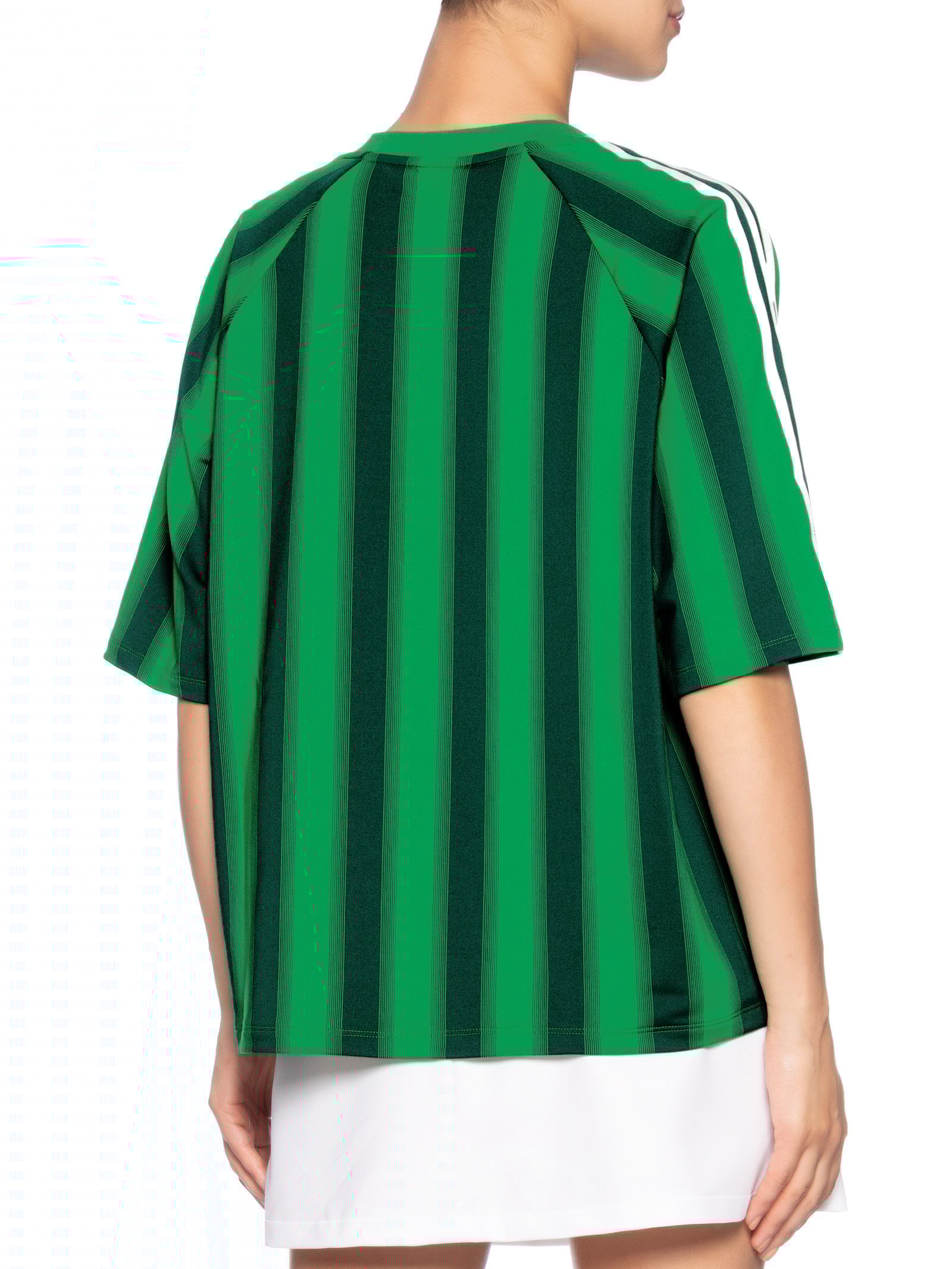 Camiseta Feminina Loose Linear Verde Adidas Originals