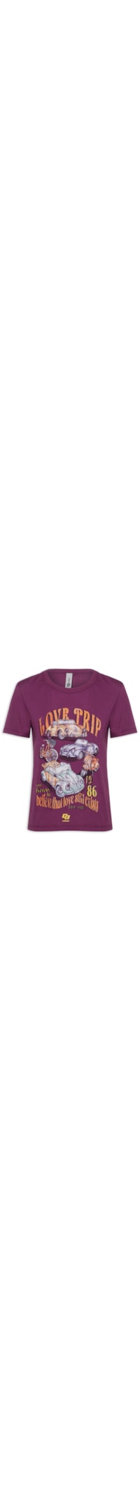 Camiseta Feminina Love Trip - Roxo