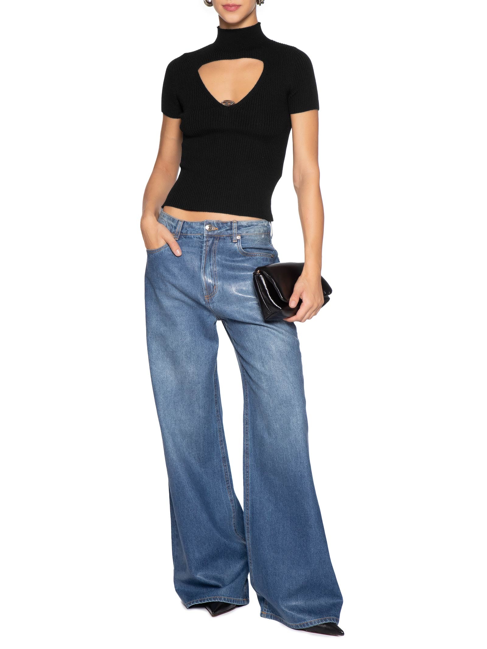 Camiseta Feminina M-Olive Preto Diesel