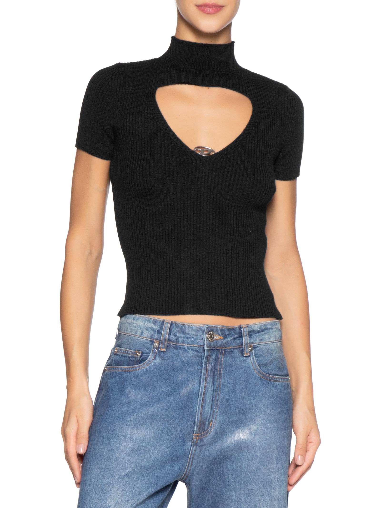 Camiseta Feminina M-Olive Preto Diesel