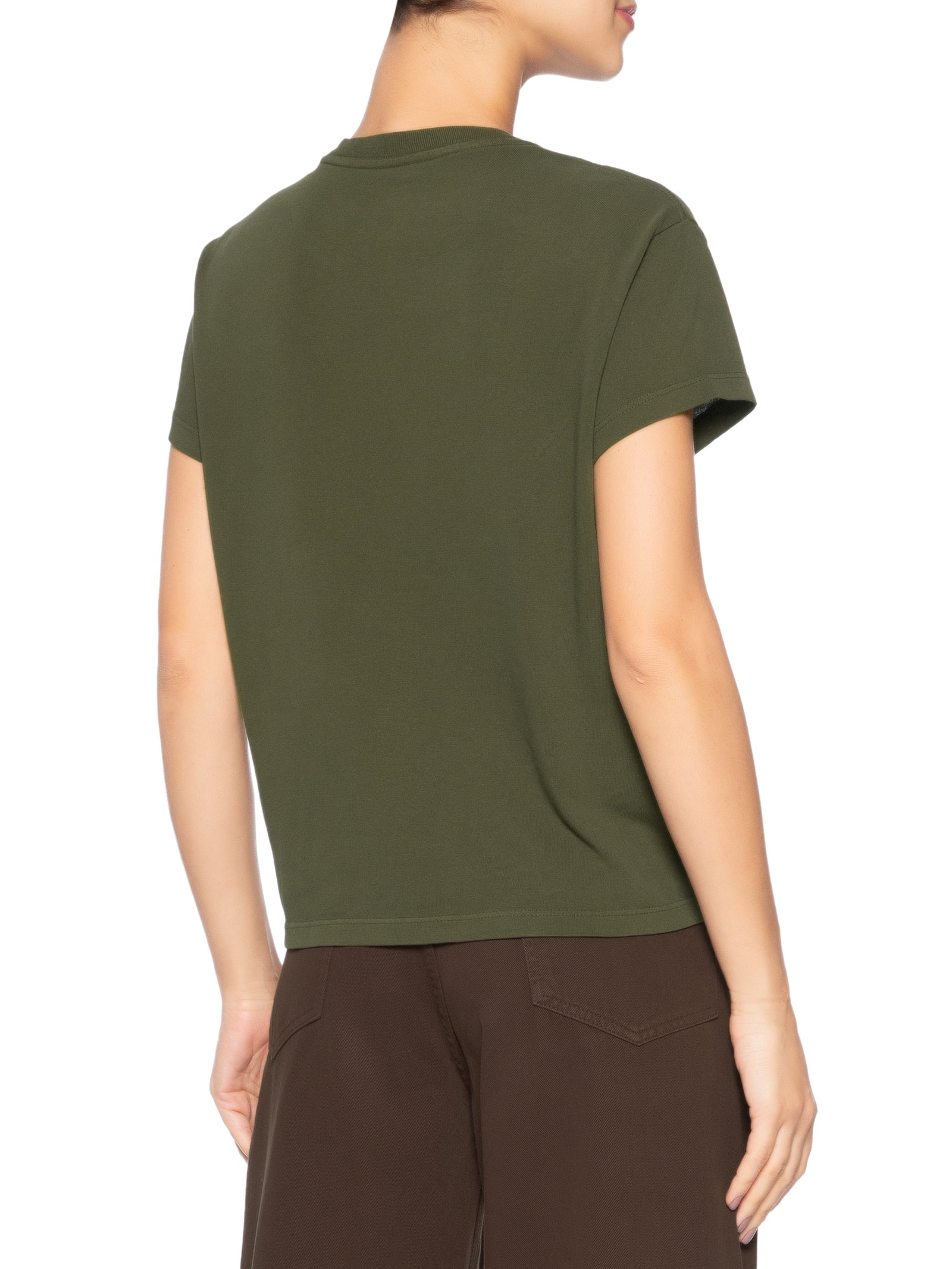 Camiseta Feminina Made In Brazil Bordado Verde Osklen