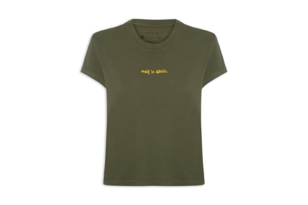 Camiseta Feminina Made In Brazil - Verde
