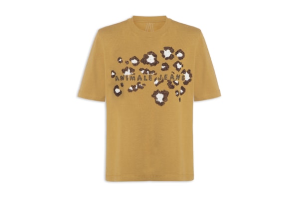 Camiseta Feminina Malha AJ Spots - Marrom