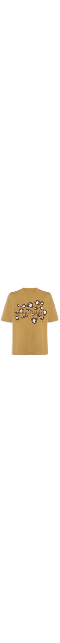 Camiseta Feminina Malha AJ Spots - Marrom