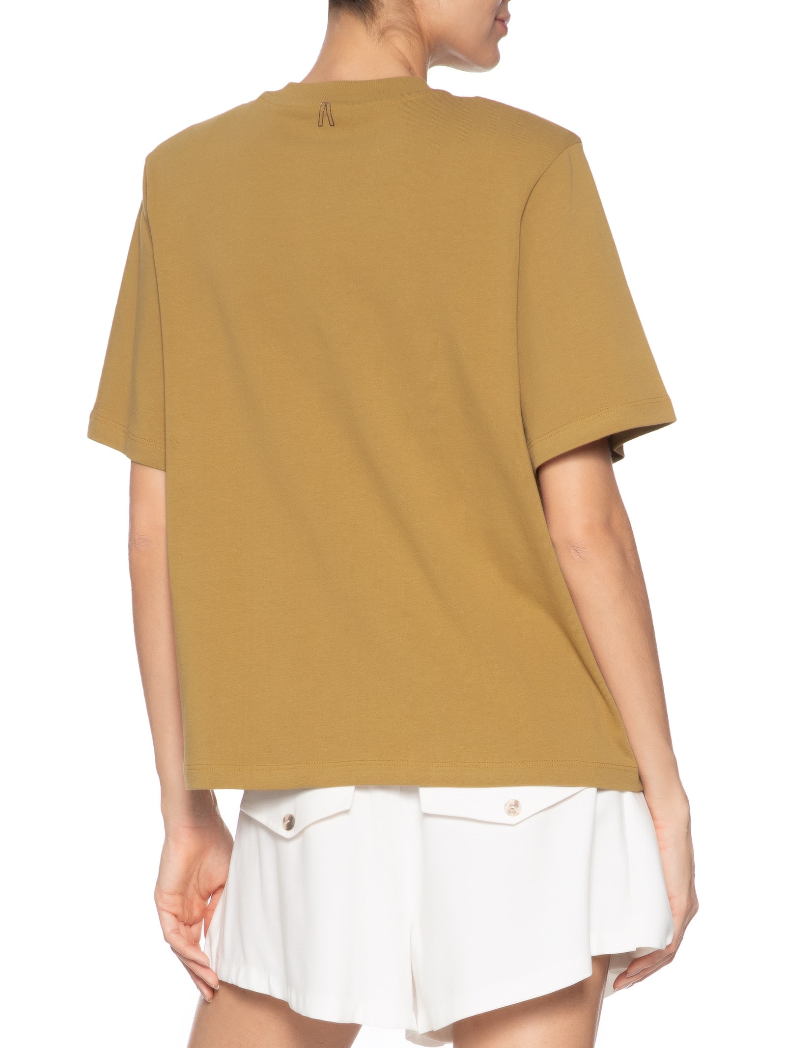 Camiseta Feminina Malha AJ Spots Marrom Animale Jeans