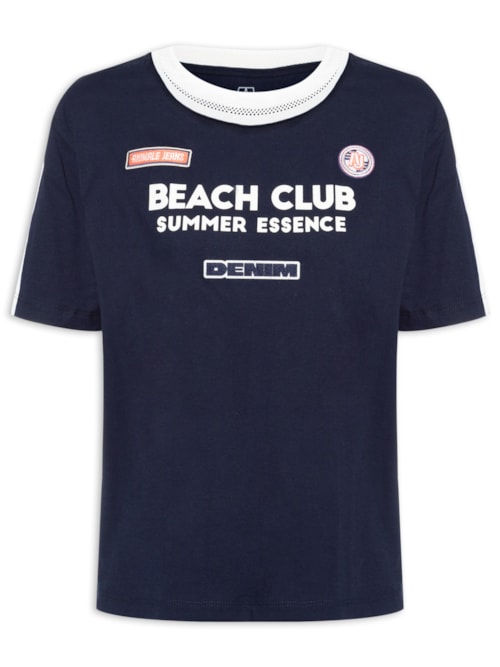 Camiseta Feminina Malha AJ Team – Azul