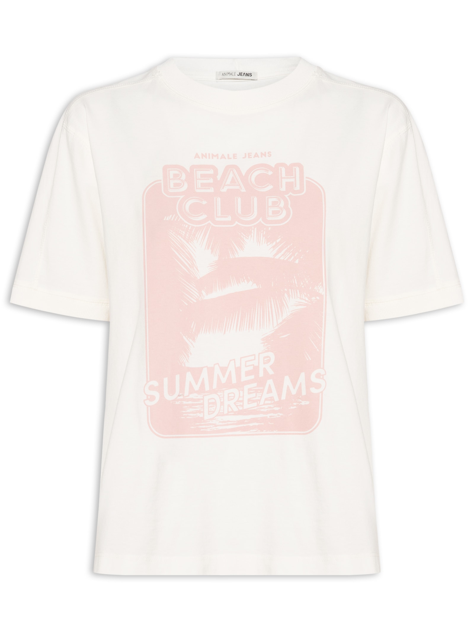 Camiseta Feminina Malha Beach Club Branco Animale Jeans