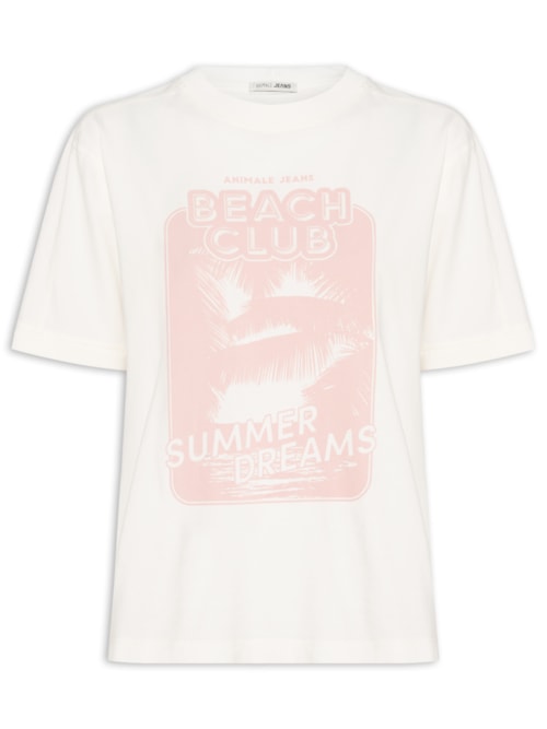 Camiseta Feminina Malha Beach Club – Branco