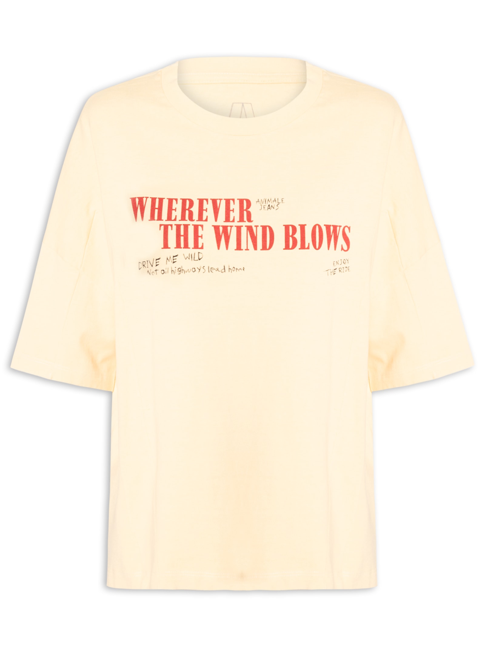 Camiseta Feminina Malha Color Amarelo Animale Jeans