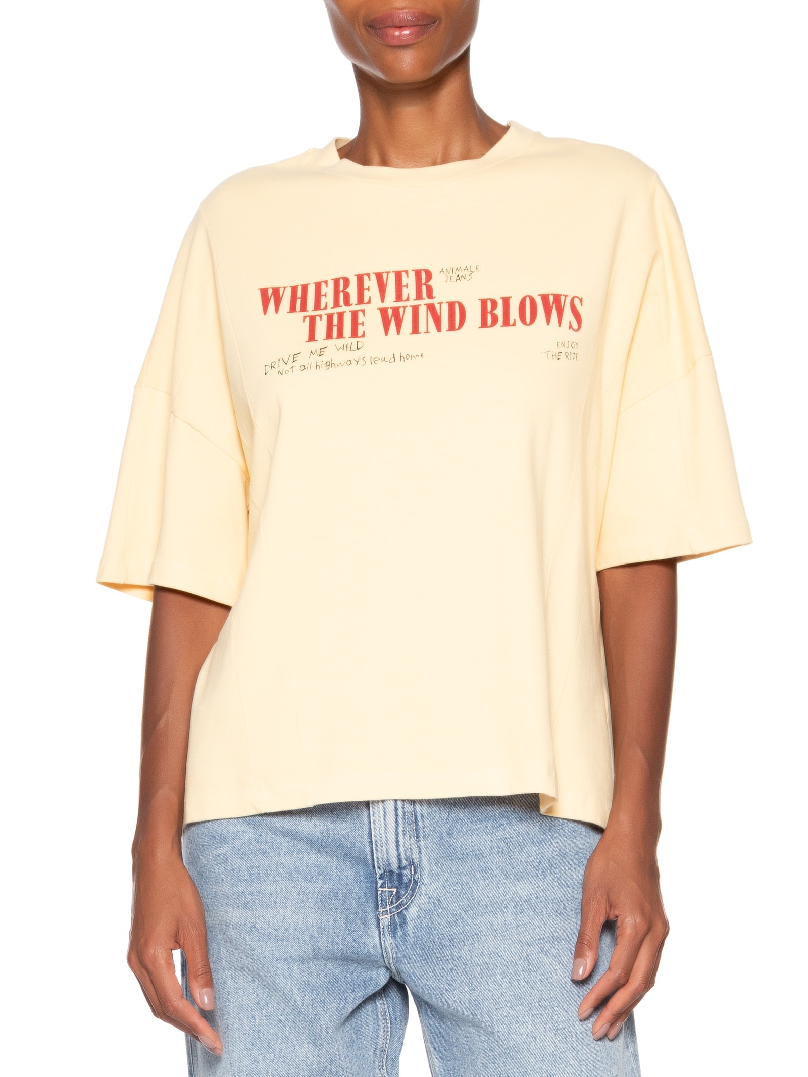 Camiseta Feminina Malha Color Amarelo Animale Jeans