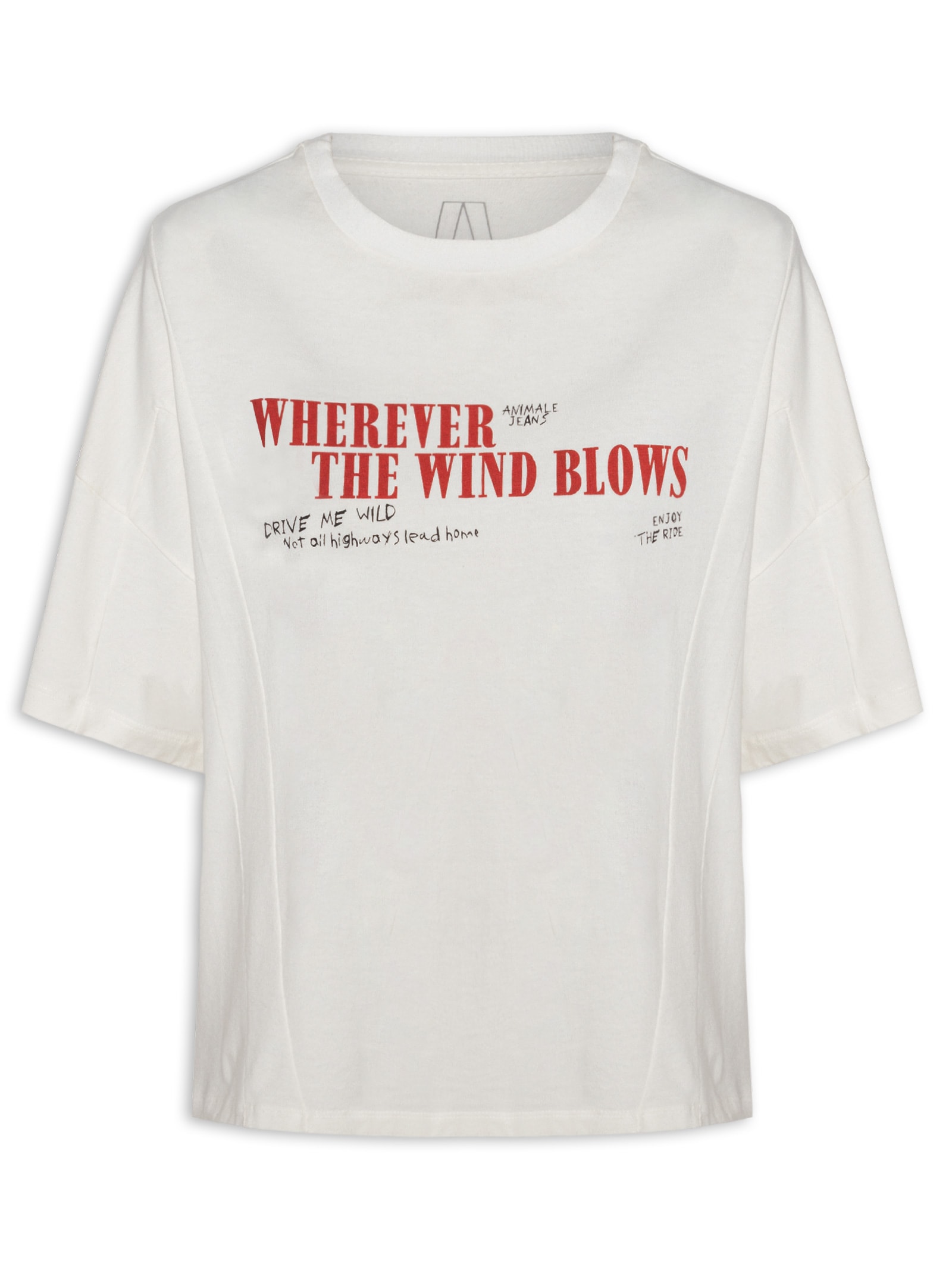 Camiseta Feminina Malha Color Branco Animale Jeans