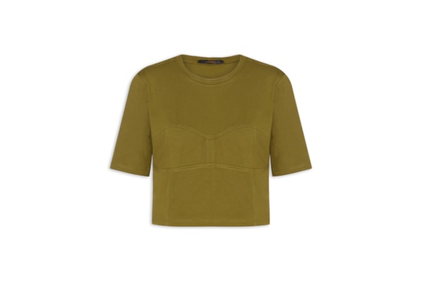 Camiseta Feminina Malha Corselet Figo - Verde