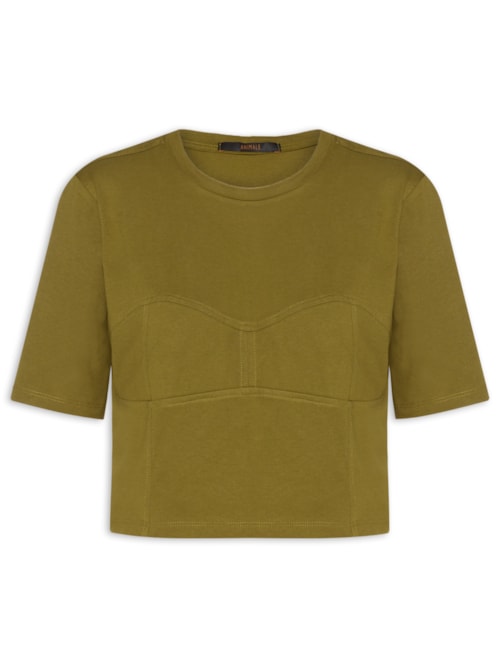 Camiseta Feminina Malha Corselet Figo – Verde