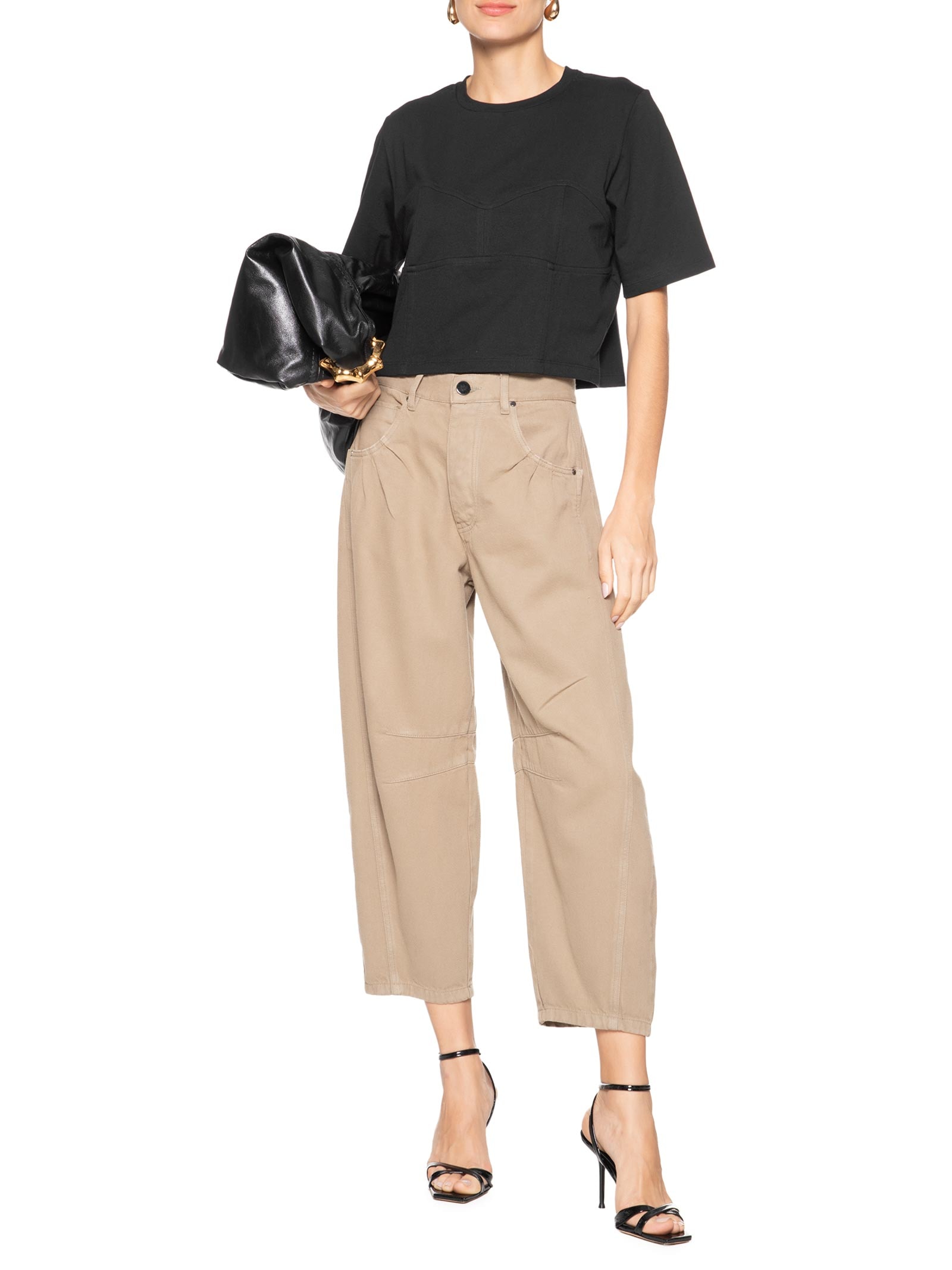 Camiseta Feminina Malha Corselet Preto Animale