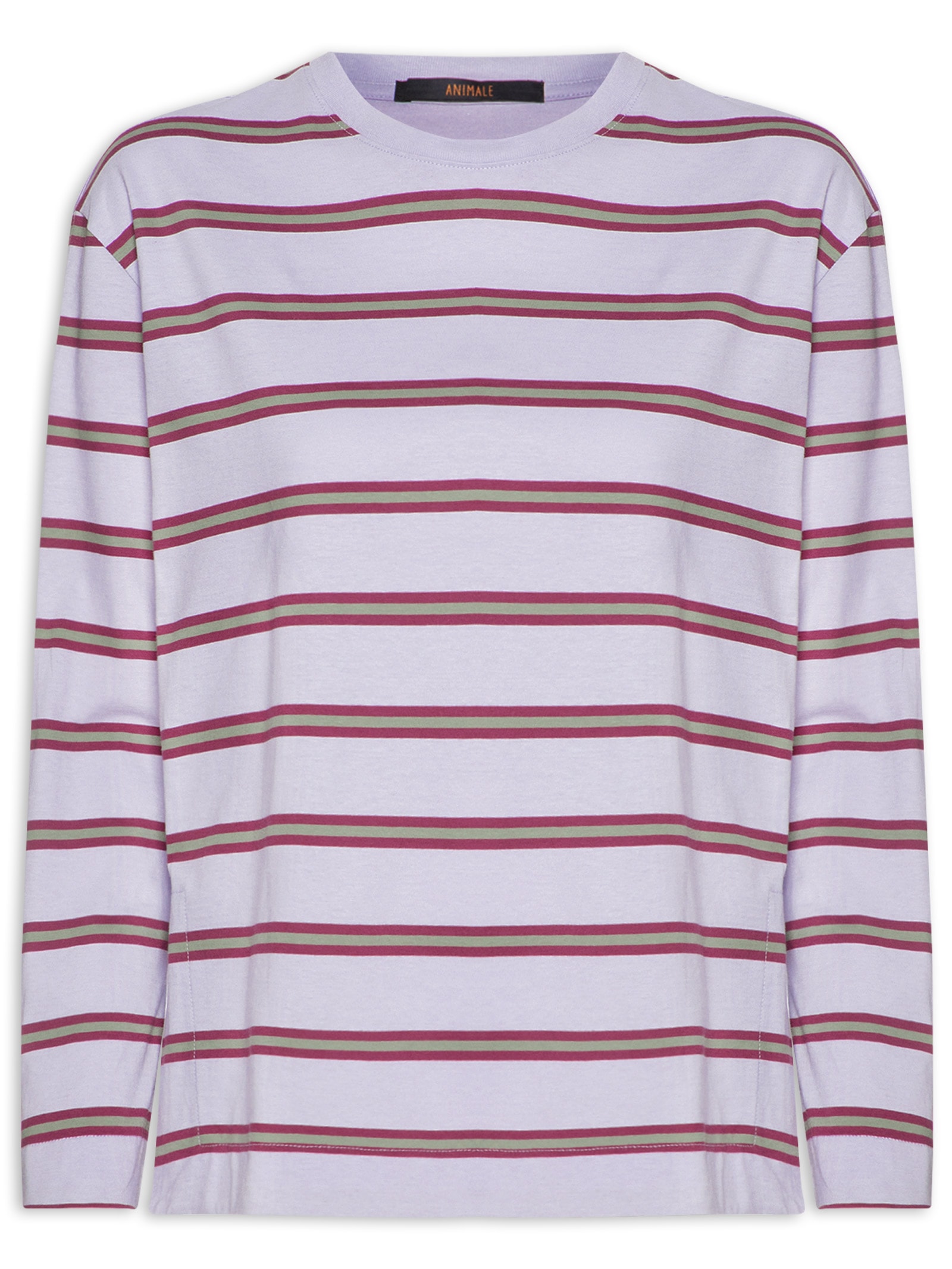 Camiseta Feminina Malha Fio Tinto Color Roxo Animale