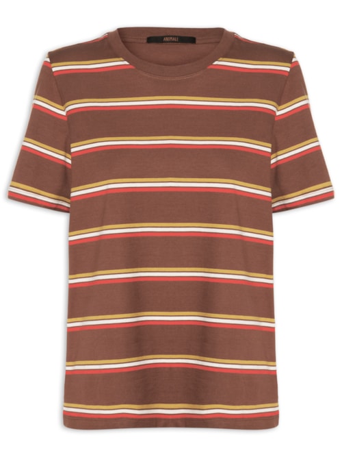 Camiseta Feminina Malha Fio Tinto – Marrom