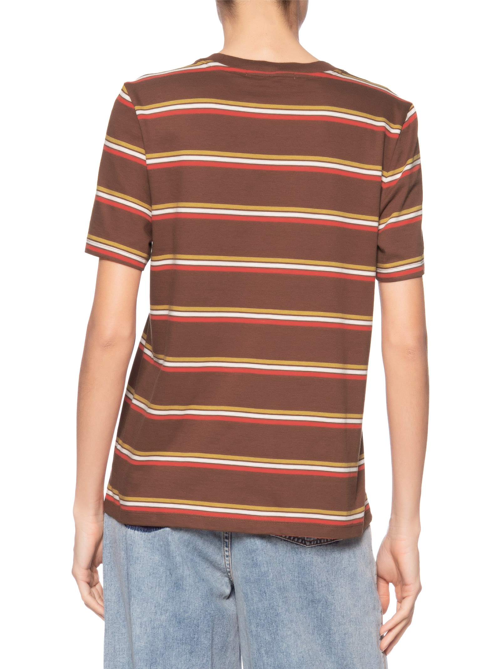 Camiseta Feminina Malha Fio Tinto Marrom Animale