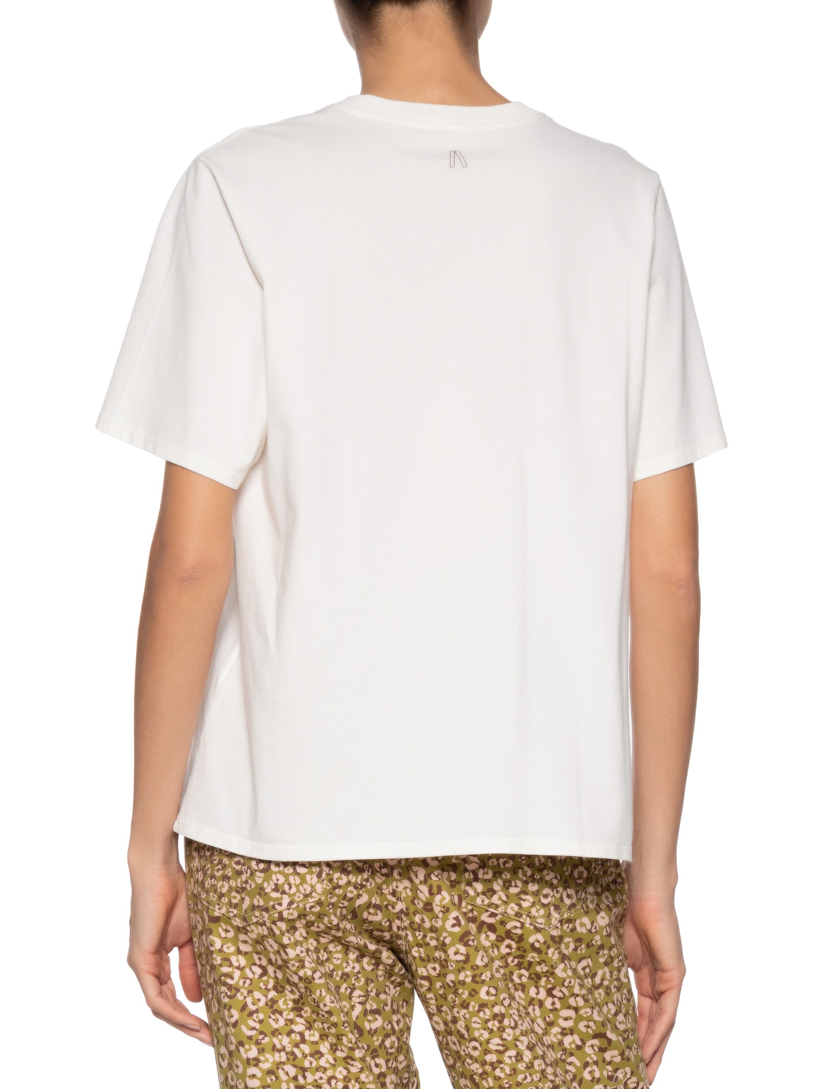 Camiseta  Feminina Malha Leopard Branco  Animale Jeans
