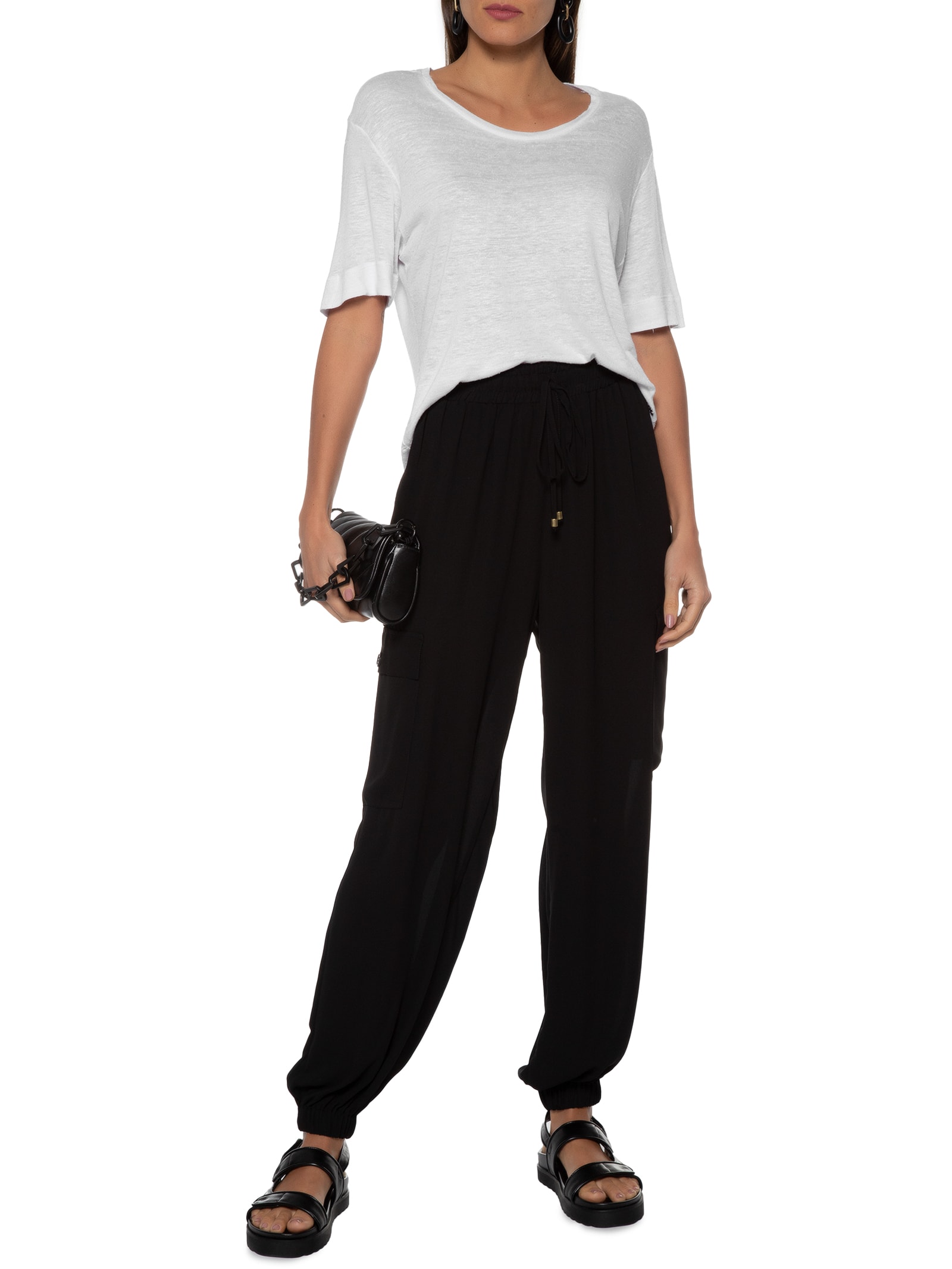 Camiseta Feminina Malha Manga Curta Branco Mob