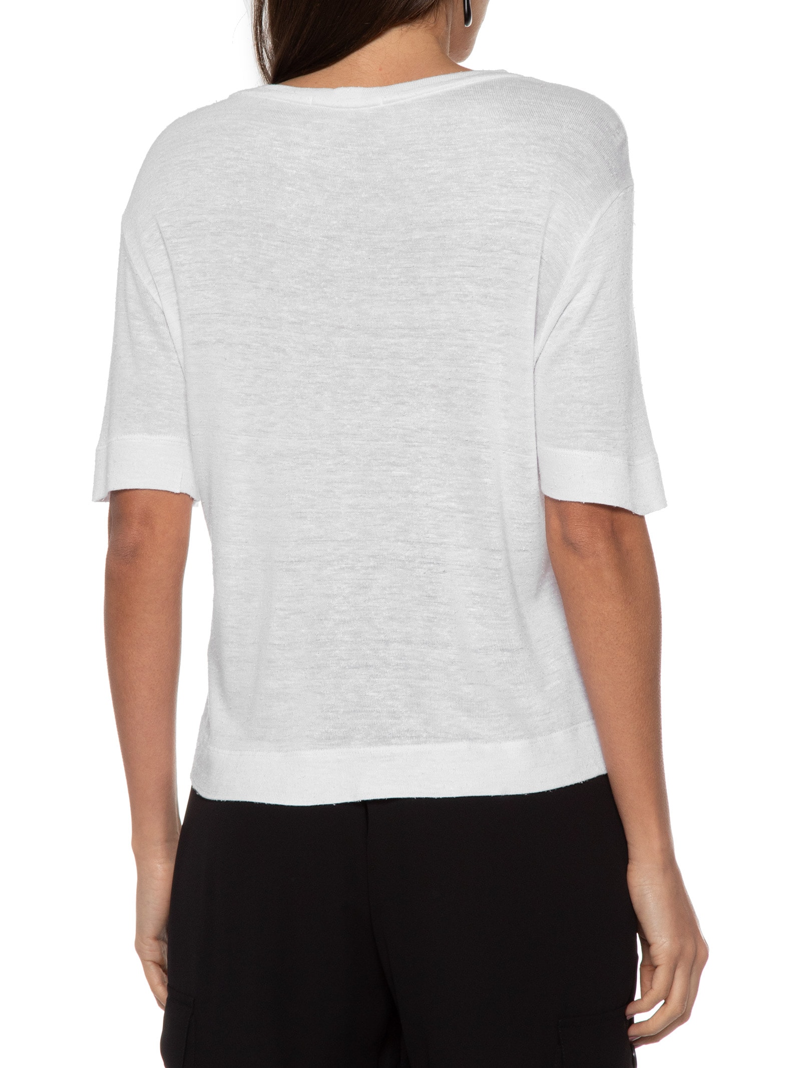 Camiseta Feminina Malha Manga Curta Branco Mob