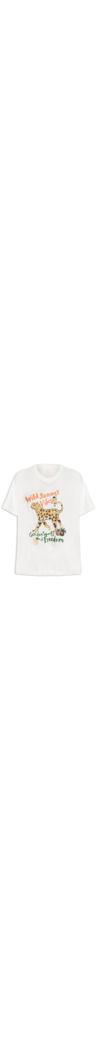 Camiseta Feminina Malha Summer Jaguar - Branco
