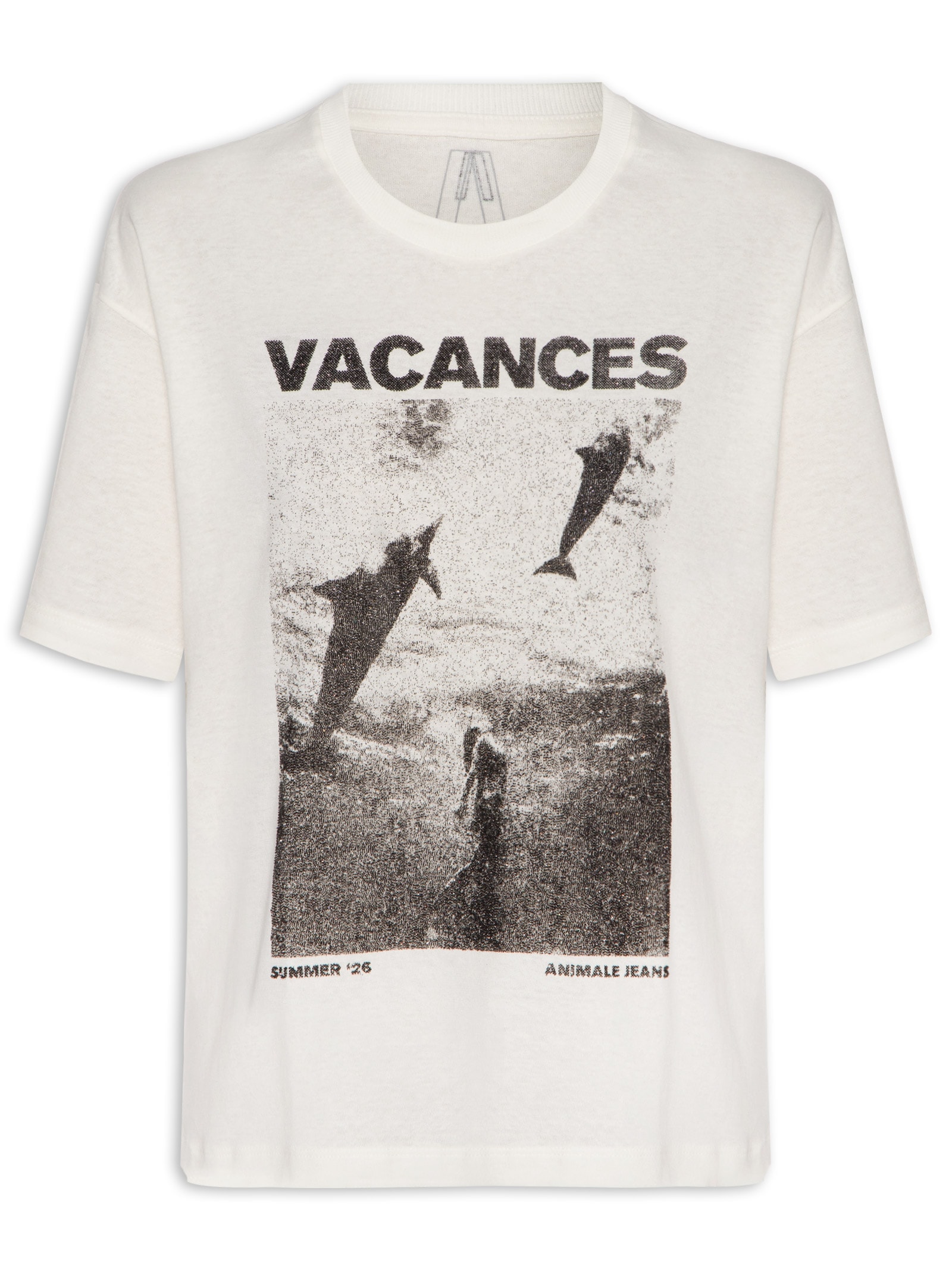 Camiseta Feminina Malha Vacanes Sparkles Branco Animale Jeans