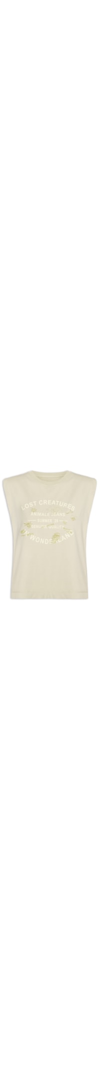 Camiseta Feminina Malha Wonderland Creatures - Bege