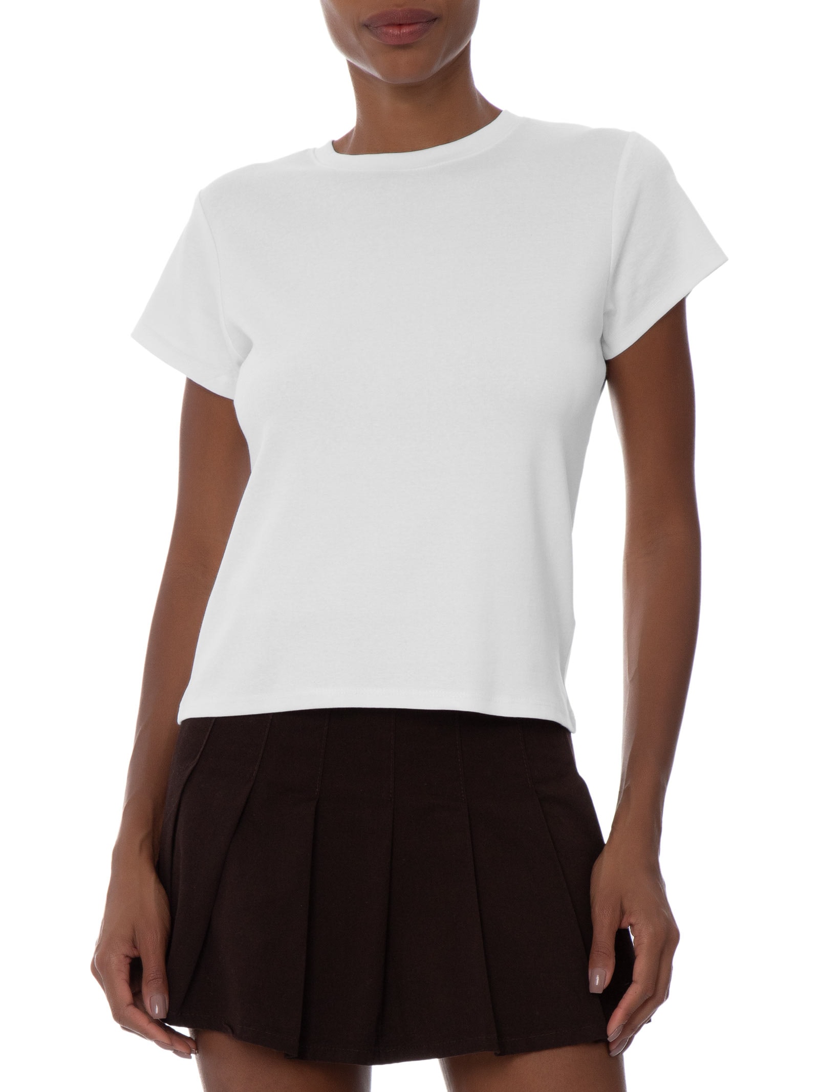 Camiseta Feminina Manga Curta 90s Baby Tee Branco Cotton On