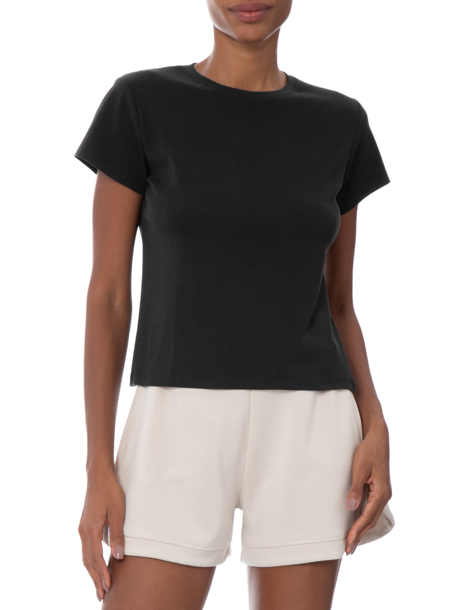 Camiseta Feminina Manga Curta 90s Baby Tee Preto Cotton On